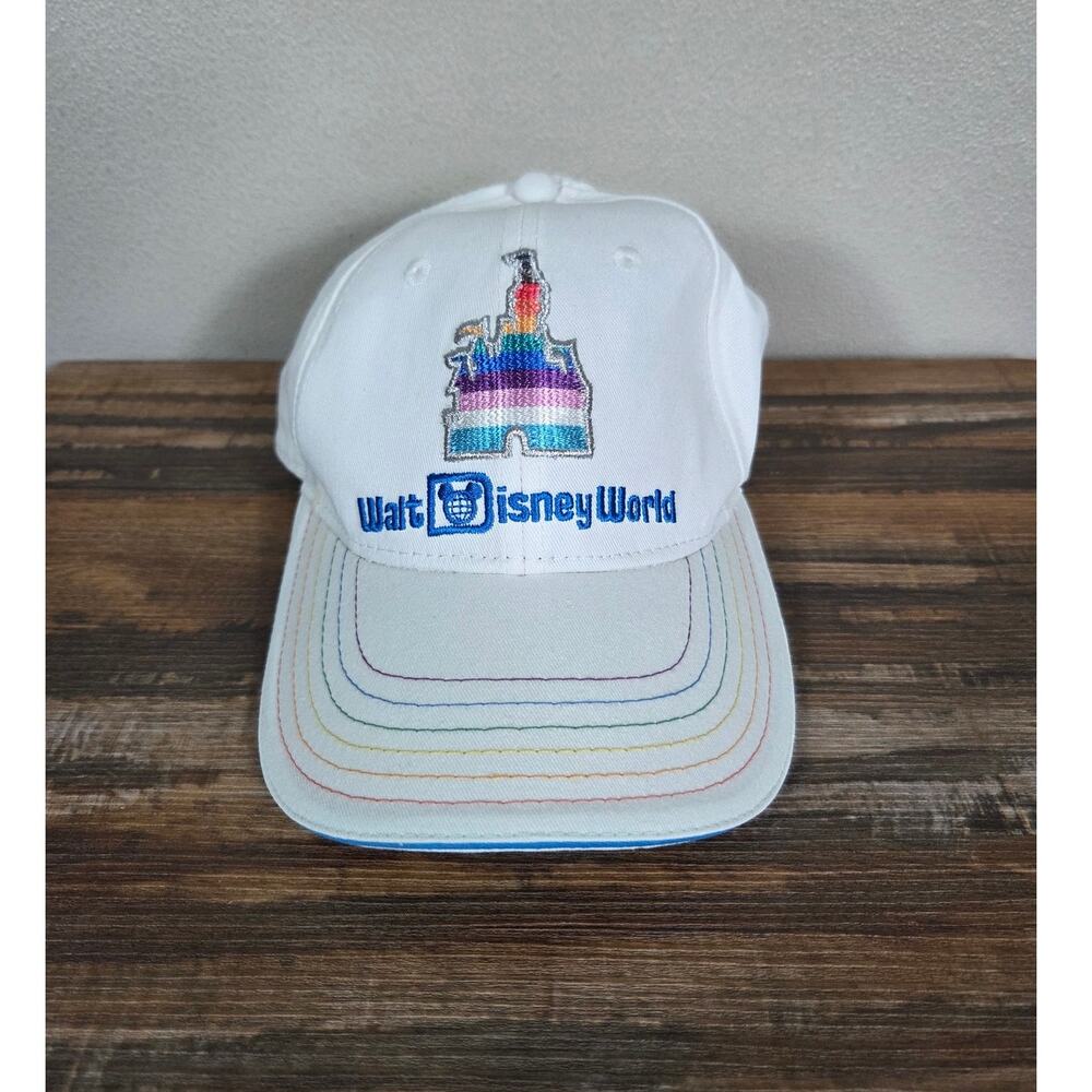 Disney Walt Disney World Rainbow Logo Hat Adjustable Magic Kingdom